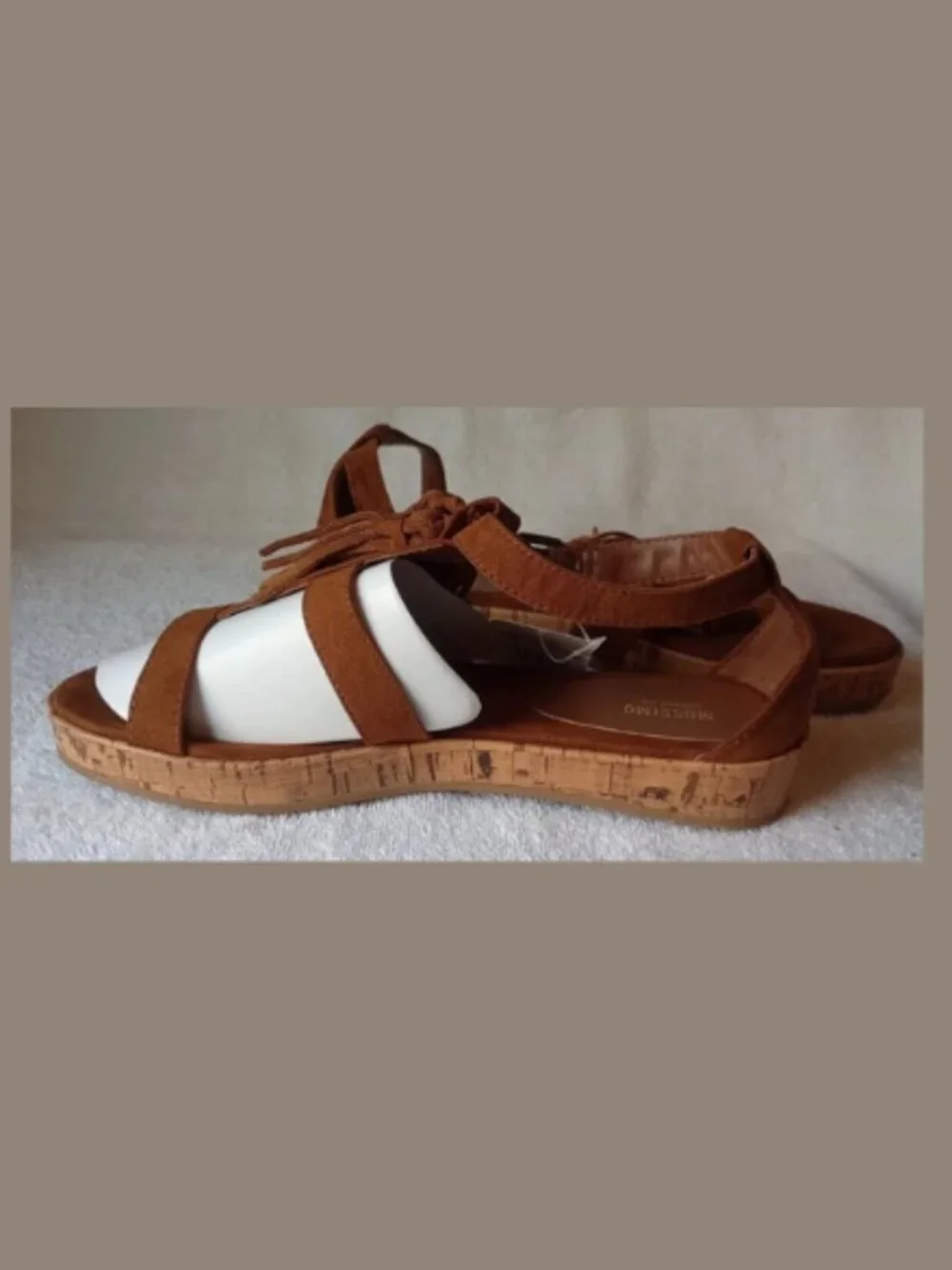 MOSSIMO SUPPLY Women's‎ Size 8 NWT Brown Cognac Larissa Sandals Fringed Tassels